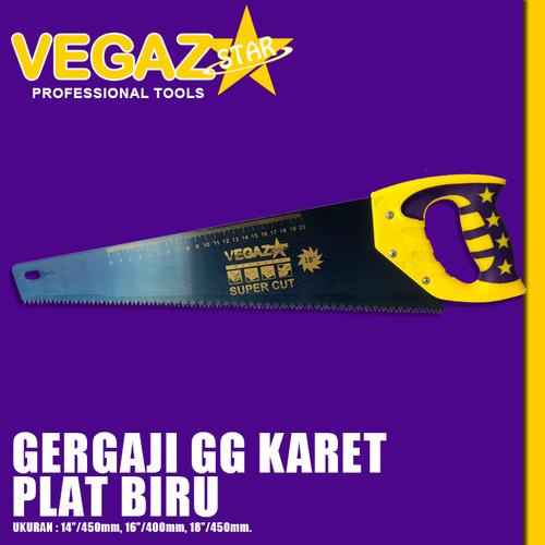 Foto Produk VEGAZSTAR - Gergaji Kayu Gagang Karet Plat Biru dari Vegaz-Tools