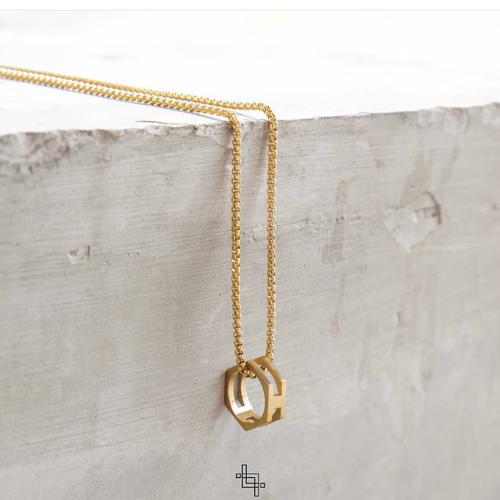 Jual Hexagon Men Gold Necklace - Kab 