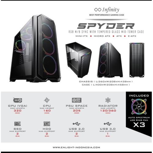 Foto Produk CASING INFINITY SPYDER + 3 FAN dari iconcomp
