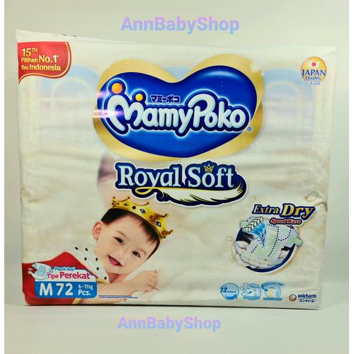 Foto Produk MamyPoko Royal Soft M 72 Tape/Perekat dari AnnBabyShop