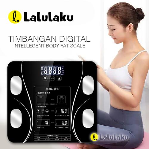 Foto Produk TIMBANGAN BADAN DIGITAL DIET LCD DISPLAY BODY - Merah Muda dari Lalulaku