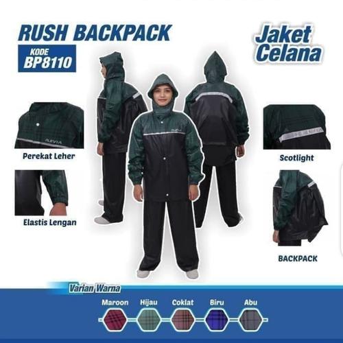 Foto Produk Jas hujan jaket celana Plevia 8110 Rush backpack dari BBTronik