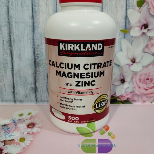 Foto Produk Kirkland calcium citrate magnesium and zinc ( isi 500) dari Suplement Bank USA