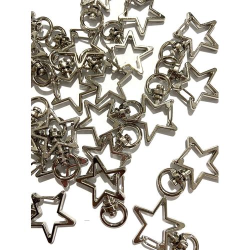 Foto Produk Star clasp bentuk bintang lobster bentuk bintang star lobster keychain - silver dari done handymade