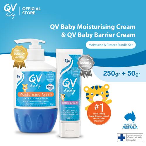 Promo QV BABY Moisturising Cream 250gr+QV BABY Barrier Cream 50gr