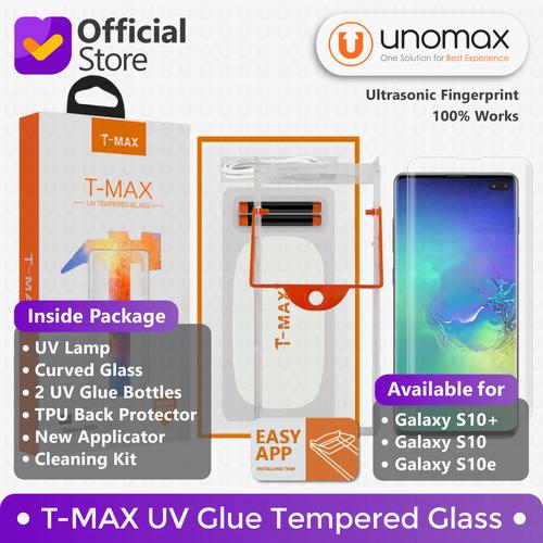 Foto Produk T-MAX Samsung Galaxy S10 / S10+ Plus UV FULL GLUE Tempered Glass - S Ten dari unomax