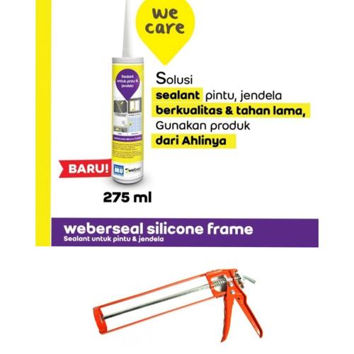 Foto Produk MU Weberseal Silicone Frame Sealant Pintu & Jendela + alat silicone dari BKO Wooden shop