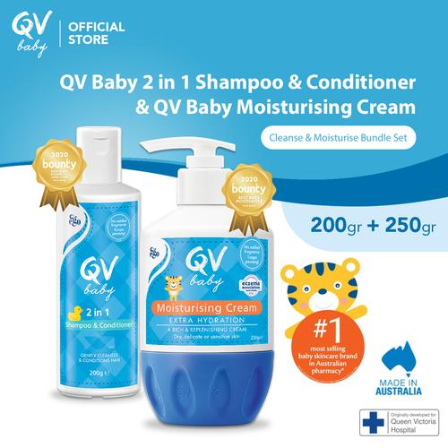 Promo QV BABY 2in1 Shampoo&Conditioner 200gr+QV BABY Moisturising Cream