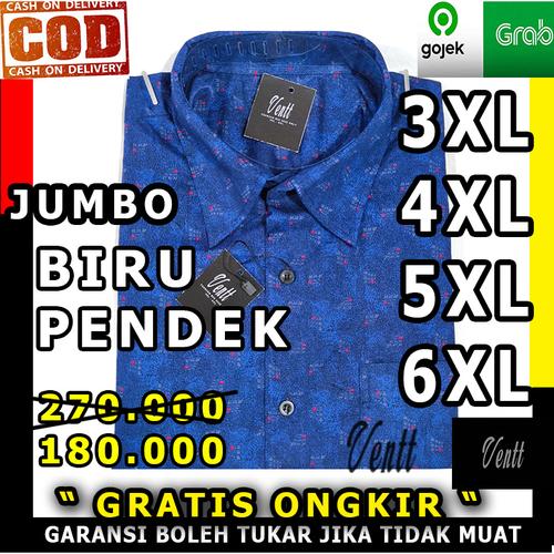 Foto Produk kemeja pria cowok jumbo big size navy 3xl 4xl 5xl 6xl pendek ventt - 3XL dari ventt