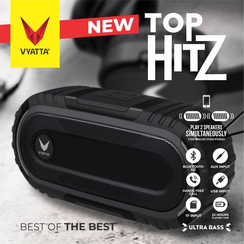Foto Produk VYATTA Top Hitz TWS Speaker - Stereo, Bluetooth, USB/TF - ULTRA BASS - Briliant Black dari VYATTA INDONESIA