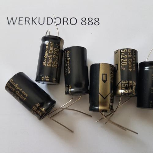 350v 220-220μf Rubycon Black Gateコンデンサー