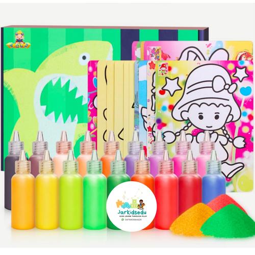 Foto Produk MAINAN EDUKASI MENGGAMBAR PASIR SAND PAINTING SET MURAH dari Jarkidsedu Official