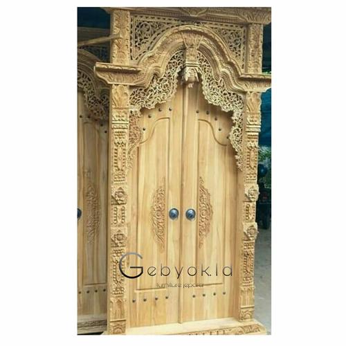 Gambar Gebyok Ukir Jati 1,5 M asli jepara/pintu gapura ukir - mentahan dari Gebyok.ID Kab. Jepara Tokopedia