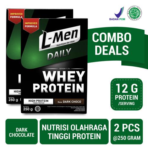 Foto Produk Twin Pack: L-Men Hi Protein Whey Daily Dark Chocolate dari NutriMart