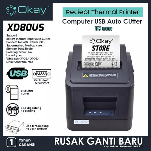 Foto Produk Printer thermal 80mm Reciept Pos PPOB Printer Kasir OKAY XD80US dari OKAY INDONESIA