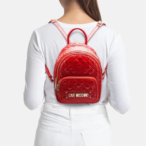 moschino red backpack
