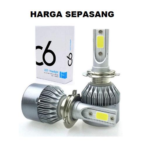 Foto Produk Lampu Utama Mobil LED Headlight C6 SILVER H1 H3 H4 H7 H11 HB3 HB4 - H11 dari Motovindo