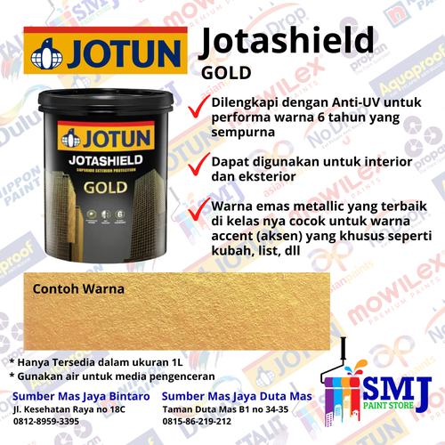 Jual Cat Tembok Eksterior Accent Jotashield Gold Ukuran 1 Liter Jakarta Barat Sumber Mas Jaya Duta Mas Tokopedia