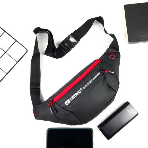 Foto Produk Tas Selempang Pria Tas Slempang Waterproof Anti Air Virtago- Hitam - Hitam dari SEVEN POINT STORE
