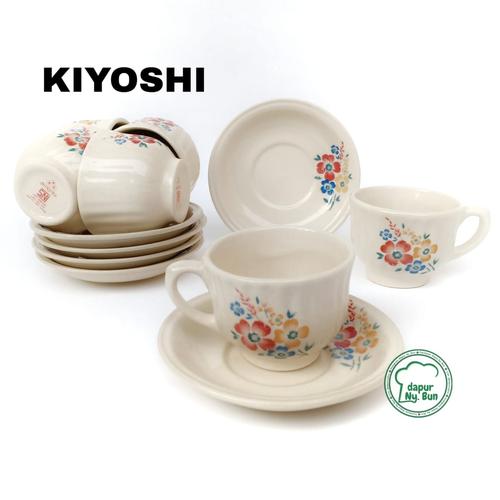 Foto Produk 6 Pasang Cangkir Set NIKURA BUNGA / Cangkir Teh / Cangkir Kopi - Kiyoshi dari Dapur Ny.Bun