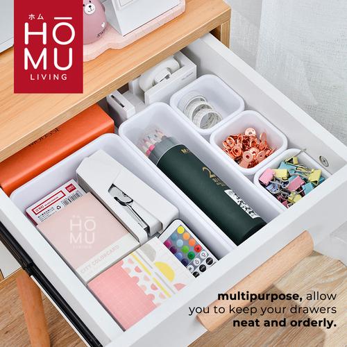 Foto Produk HOMU MITSUI 8in1 Drawer Divider Kotak Pembatas Organizer Laci - White Series dari HOMU Living