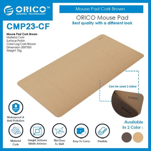 Foto Produk ORICO Mouse Pad Cork Brown 20x30cm - CMP23-CF dari ORICO INDONESIA