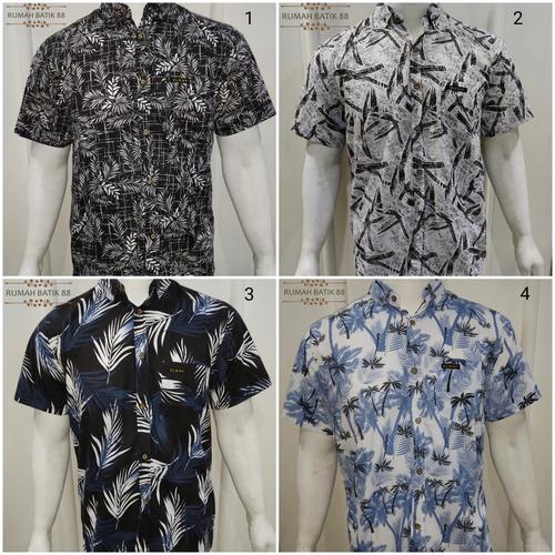 Foto Produk Kemeja Pria Lengan Pendek Surfing Distro Santai Casual Pantai - MOTIF NO SATU, M dari RUMAH BATIK 88