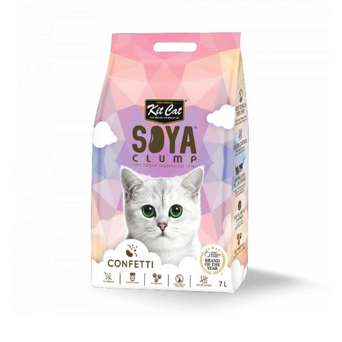 Gambar Kit Cat Tofu Soya Clump Litter 7L Confetti Pasir Kucing Gumpal No Dust dari Hime petshop Jakarta Barat Tokopedia