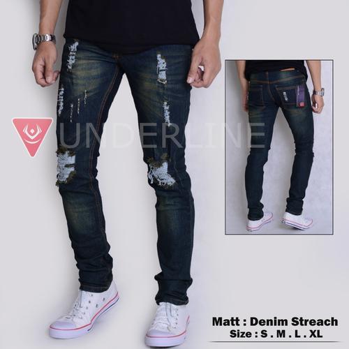Jual celana jeans pria skinny stretch 