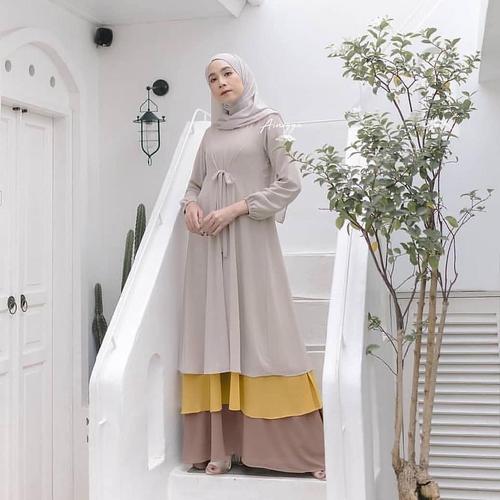 Foto Produk GAMIS CERUTY BABYDOLL - SIZE 5L XXXL XXL XL L M S - mocca, M dari Tsabitaco