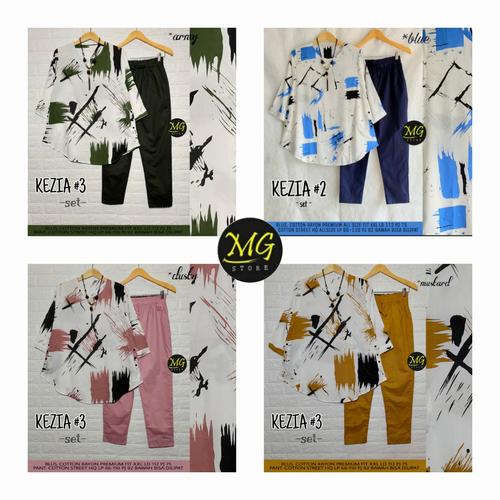 Foto Produk New Kezia Set Setelan Celana Wanita Baju Kerja Modis kekinian dari Ilyassa Shop