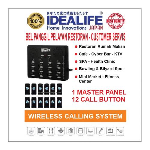 Foto Produk Bel Panggil Pelayan Restoran Customer Servis 12 Channel IDEALIFE IL-12 dari EtalaseBelanja