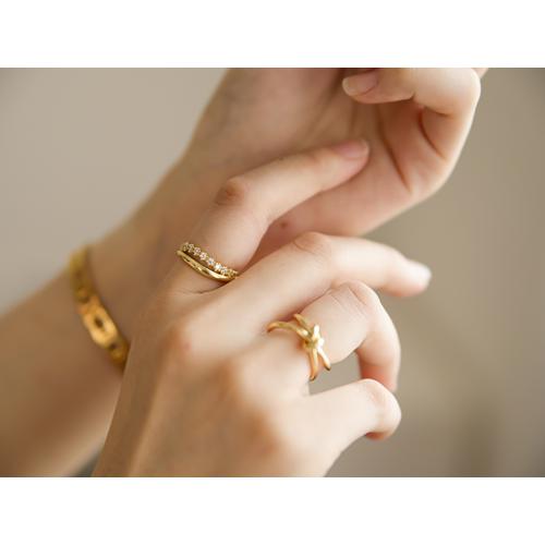 Foto Produk Dear Me - Nara Ring (925 Sterling Silver with 18K Gold Plating) Cincin - Silver dari Dear Me Jewelry