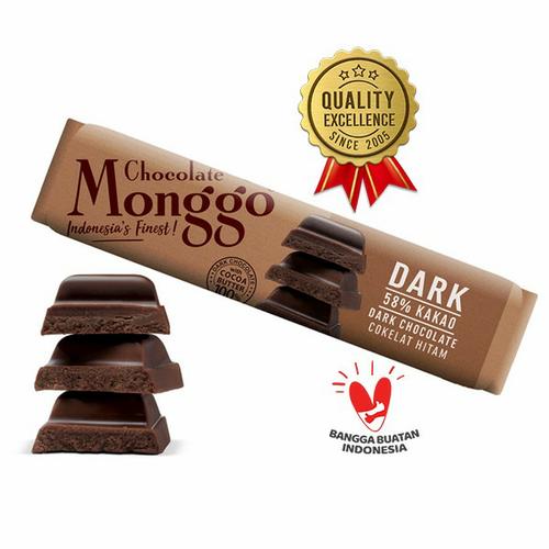 Gambar Dark Cokelat | Chocolate Monggo | Coklat hitam 40g | Coklat Snack Bar - Dark 58% Cocoa dari Chocolate Monggo Jakarta Jakarta Selatan Tokopedia