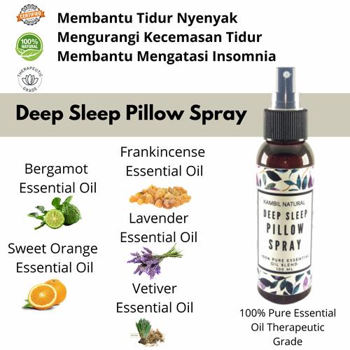 Foto Produk Deep Sleep Pillow Spray Frankincense Lavender Bergamot Vetiver Orange dari Kambil Natural