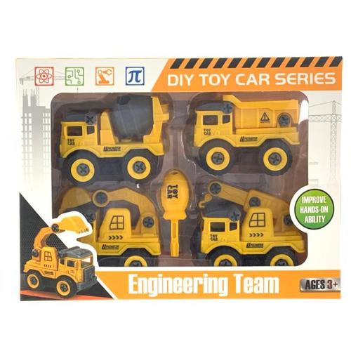 Gambar 4in1 DIY Truck Engineering Assembly Toys Bongkar Pasang Ukuran Sedang - Kemasan Plastik dari HAHASU Kota Batam Tokopedia