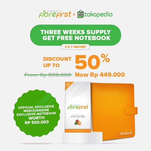 Foto Produk FibreFirst X Tokopedia Three Weeks Supply Get Exclusive Notebook dari FibreFirst Official