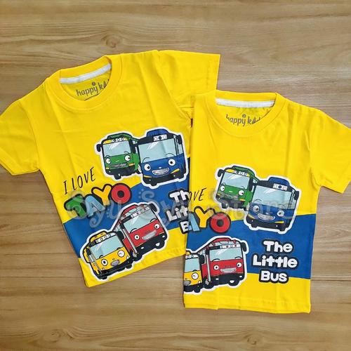 Foto Produk Baju Atasan Kaos Anak Laki Laki Cowok Tayo The Little Bus Kuning - Ukuran Usia 1 dari Syu Syu Store