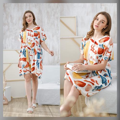 Foto Produk Julia Nightdress in Punchy Colors - Piyama / Daster Rayon by RAHA dari Raha Sleepwear