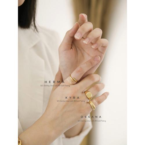 Foto Produk Dear Me - Kyra Ring (925 Sterling Silver with 18K Gold Plating) Cincin dari Dear Me Jewelry