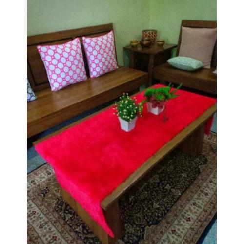 Foto Produk TAPLAK MEJA BULU RASFUR - Merah dari mjs grosirshop
