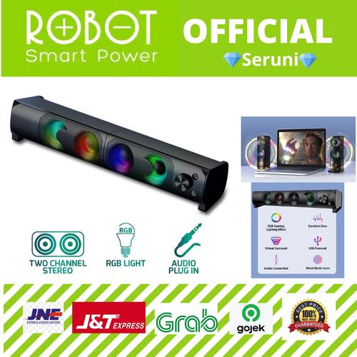 Foto Produk SERUNI (DISTRI ROBOT) SPEAKER GAMEN RS300 GAMING SOUNDBAR WITH RGB dari serunicomp