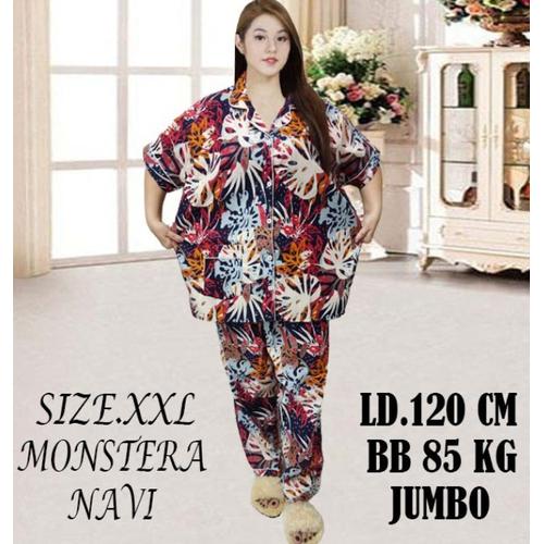 Foto Produk Cantik Piyama - PIYAMA SET SIZE XXL (JUMBO) MONSTERA/PIYAMA ABSTRAK - XXL MONST NAVY dari cantik piyama