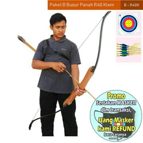 Foto Produk PAKET B BUSUR PANAH R50 KLEM + FACE TARGET + ARROW | PANAHAN ARCHERY dari Vision Archery Club
