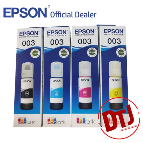 Gambar Tinta Epson 003 Black / Cyan / Magenta / Yellow Original - Hitam dari DwiTunggalJaya Jakarta Utara Tokopedia