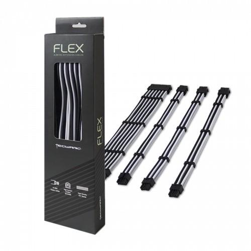 Jual Tecware Flex Sleeved Extensions Cables Black White Jakarta