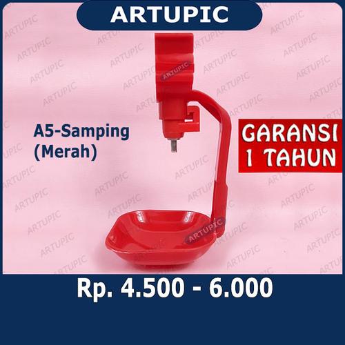 Foto Produk Nipple Nipel Nepel A5-SAMPING MERAH Artupic ayam broiler pedaging dari ArtupicPeralatanPeternak