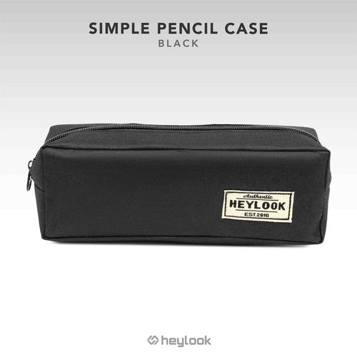 Gambar TEMPAT PENSIL KOSTAK PENCIL CASE KOTAK PENSIL PULPEN ATK SEKOLAH - Black dari Heylook Official Kota Tangerang Tokopedia