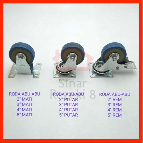 Jual Roda ABU ABU Karet 2” inch HIDUP Putar / Rak Lemari Furniture ...