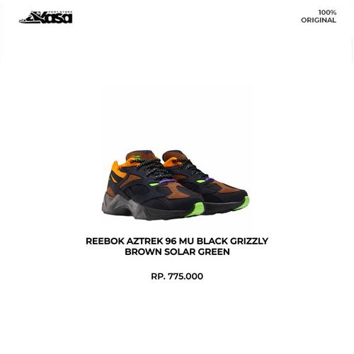 Jual REEBOK AZTREK 96 MU BLACK GRIZZLY BROWN SOLAR GREEN - Kota Bandung -  akasafootstore | Tokopedia